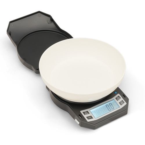 Digital kitchen bowl scale with removable stainless steel bowl