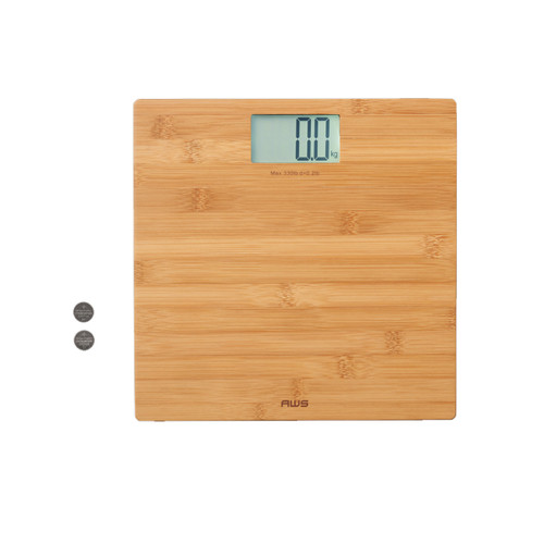 Digital bathroom scale with tempered glass platform for accurate body weight