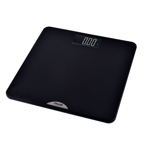 Digital bathroom scale with tempered glass platform for accurate body weight
