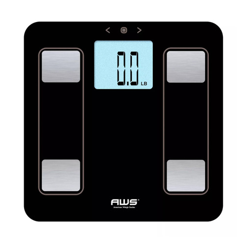 Digital bathroom scale with tempered glass platform for accurate body weight