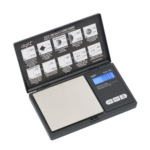Digital pocket scale with backlit LCD display for precise weighing
