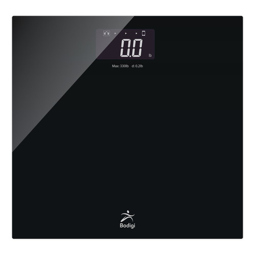 Smart electronic bathroom scale with body fat and BMI measurement