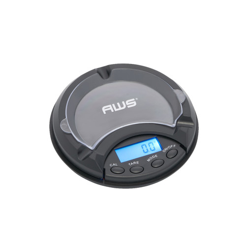 Compact pocket weighing scale with protective cover