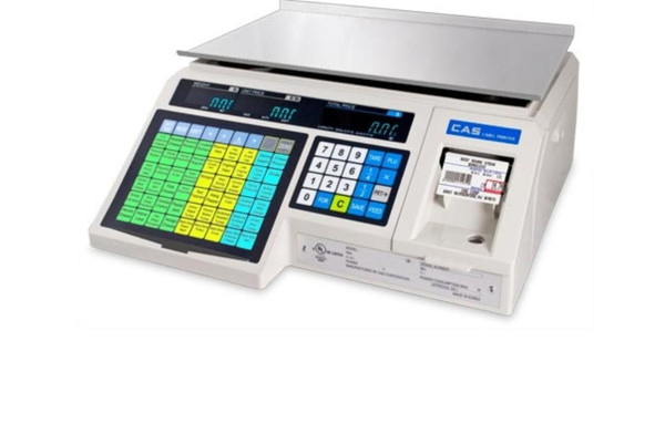 CAS LP-1000N LABEL PRINTING SCALE, 30 LBS X 0.01 LBS, NTEP