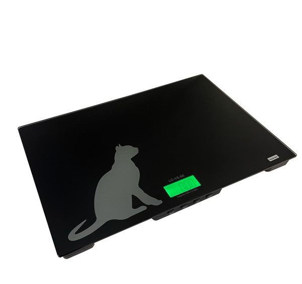LW Measurements / Tree : LC-VS 60Veterinary Tempered Glass Platform Scale (With Rubber Mat), 60 LB X 0.02 LB