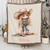 Personalized Cartoon Cowboy Tassel Blanket with Name
