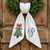 Personalized Christmas Bow Tree Wreath Sash, Monogram Letter Personalized Christmas Bow Tree Wreath Sash, Monogram Letter