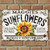 Custom SUNFLOWERS Metal Farm Sign Personalized Name