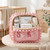 Personalized Baby Girl Diaper Bag, Custom Gingham Diaper Wipe Pouch