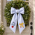 Personalized Teacher Door Wreath Bow, Custom Name Gingham Wreath Sash Personalized Teacher Door Wreath Bow, Custom Name Gingham Wreath Sash