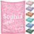Your Name Letter Gradient Text Custom Flannel Blanket