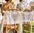 Personalized Lace Just Married Wedding Chair Sash | Custom Bride Groom Chair Banner