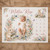 Personalized Bunny Floral Milestone Blanket, Customized Baby Month Flowers Blanket