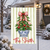 Striped Christmas Tree Flag Personalized Garden Flag Holiday Decor Custom Family Name