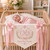 Embroidered Baby Name Banner, Personalized Monogram Nursery Pennant, Satin Ribbon Crib Decor