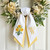 Custom Daffodil Wreath Sash, Monogrammed Door Sash