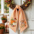 Custom Pumpkin Wreath Sash, Personalized Fall Monogram Striped Bow