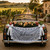 Personalized White Lace Wedding Car Banner, Custom Name and Date Fabric Sign