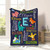 Custom Dinosaur-Themed Personalized Name Blanket Custom Dinosaur-Themed Personalized Name Blanket