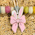 Bunny Ears Bow Name Tag | Easter Basket Tag