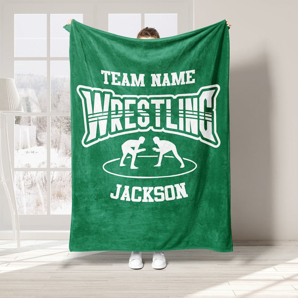 Personalized Wrestling Blanket, Custom Name Blankets