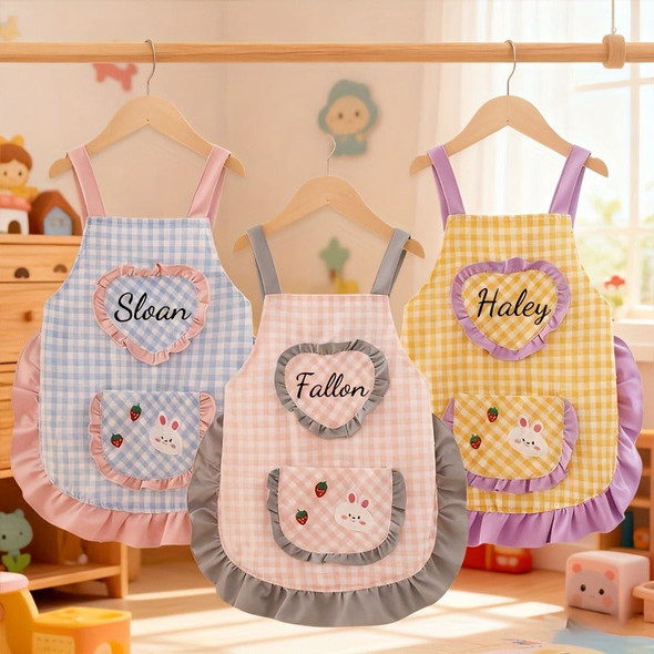 Personalized Easter Name/Number Mini Apron with Custom Embroidered Name
