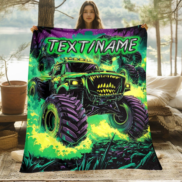 Vehicle Custom Name Portable Blanket