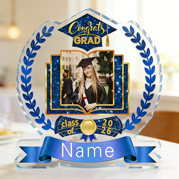 Personalized Graduation Diploma - Custom Name & Photo Acrylic Certificate Suitable