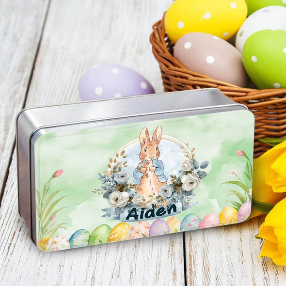 Personalized Colorful Floral Easter Eggs Peter Rabbit Food