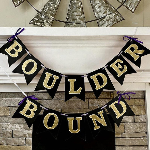 Custom College Bound Banner, Double Layer Letters, Large 6x8" Pennants