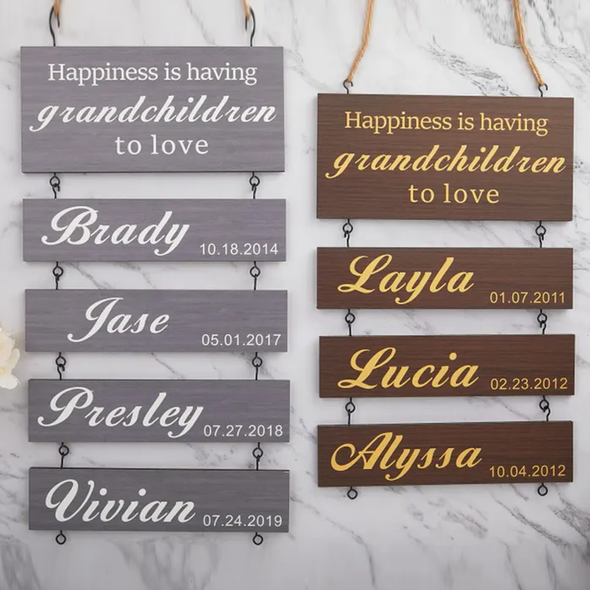 Grandchildren Sign,Personalized Grandparent Sign