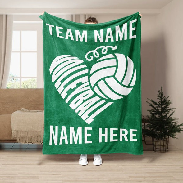 Personalized Volleyball Blanket,Custom Sport Gift