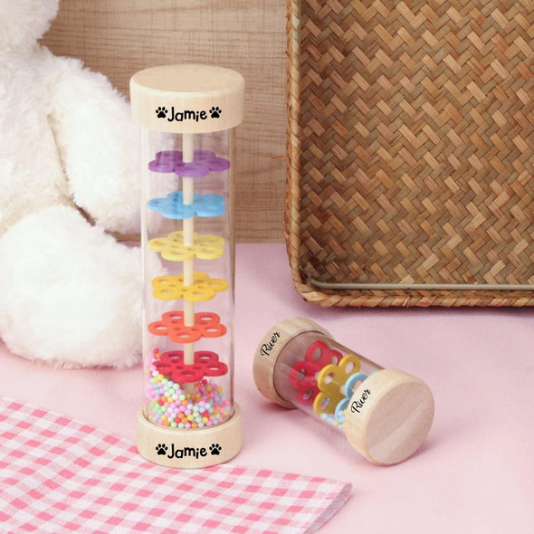 Engraved Children's Musical Rain Tubea??Sensory Toy,Custom Name Baby Gift