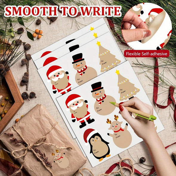 Christmas Gift Tags Stickers 72pcs Christmas Gift Labels Stickers