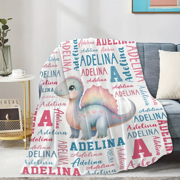 Creative Personalized Text Customization Fleece Gift Blanket