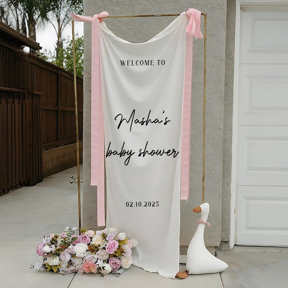 Custom Baby Shower Sign, Fabric Baby Shower Sign, Hello Baby Sign