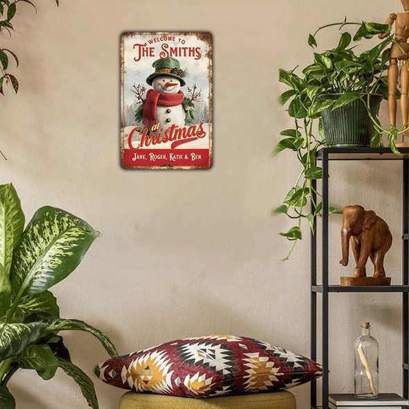 Contemporary Customizable Aluminum Christmas Wall Hanging