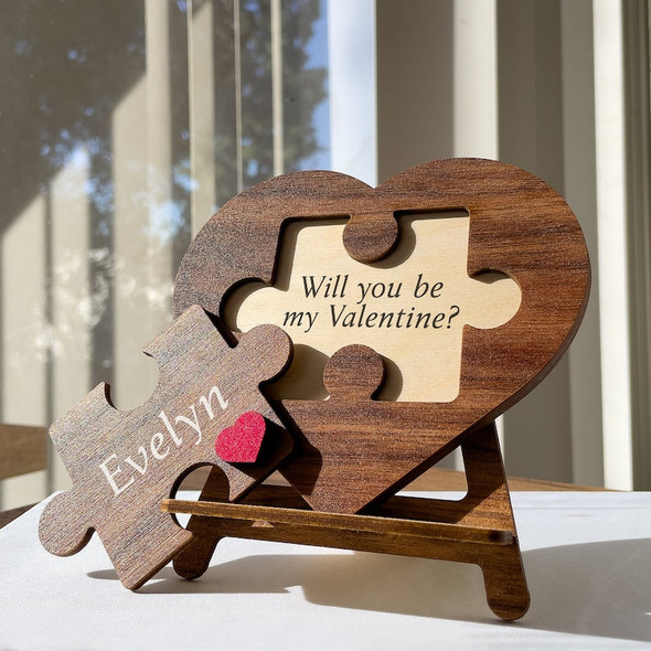 Valentine's Day Gift, Puzzle Name Sign for Couples, Valentine Gift Gift for Him Her