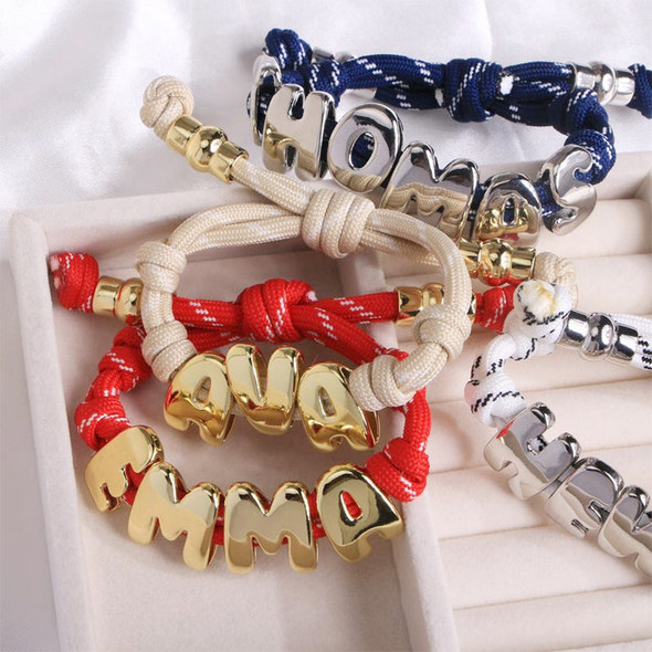 Custom Varsity Number Knotty Bracelet Unisex Personalized Bracelet