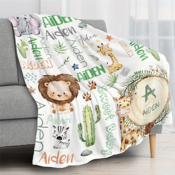 Custom Name Personalized Flannel Blanket