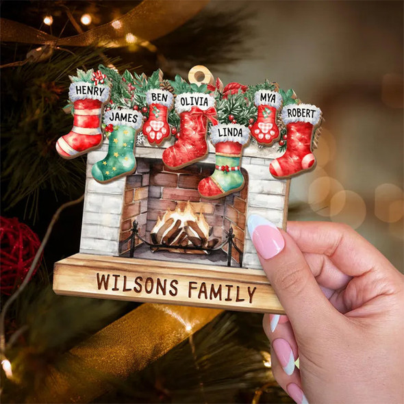 Personalized Family Christmas Ornament: Custom Acrylic