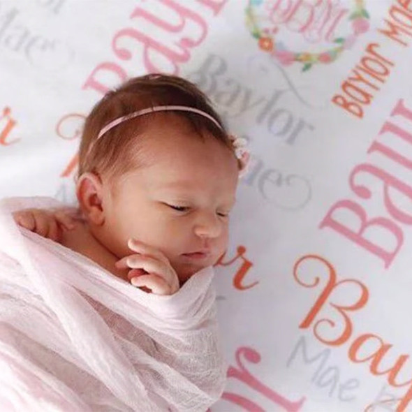 Baby Blanket - Baby Girl Blanket - Personalized Baby Blanket