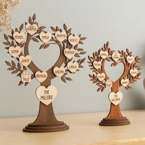 Personalized Free Standing Family Tree