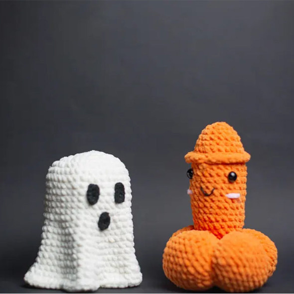 Personalized Surprise Halloweenie Ghost, Crochet Giant Halloweenie