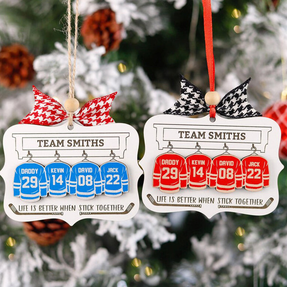 Hockey Ornament Personalized Hockey Family Christmas Gifts