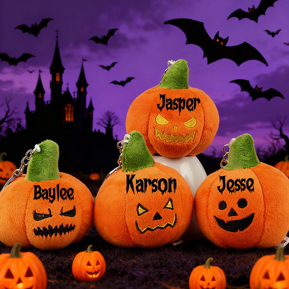 Halloween Pumpkin Keychain- Halloween Keychain