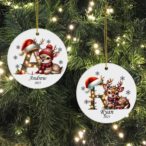 Christmas Ornaments Personalized Reindeer Name ornament
