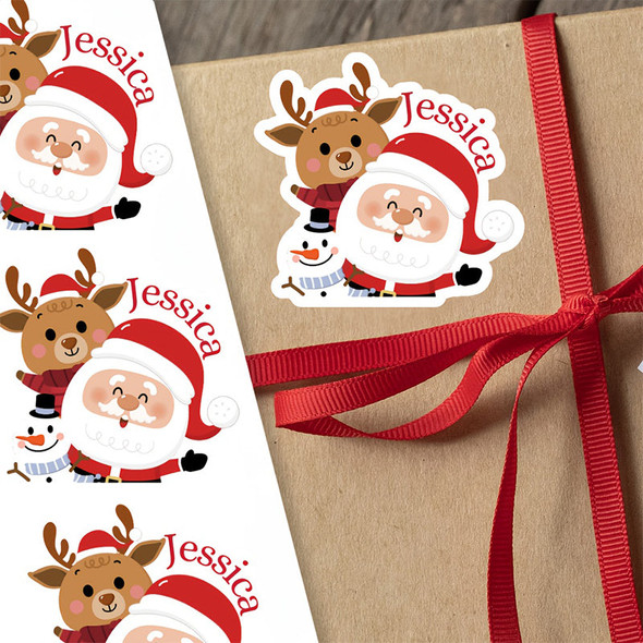 Custom Christmas Gift Stickers - Personalized Name Labels
