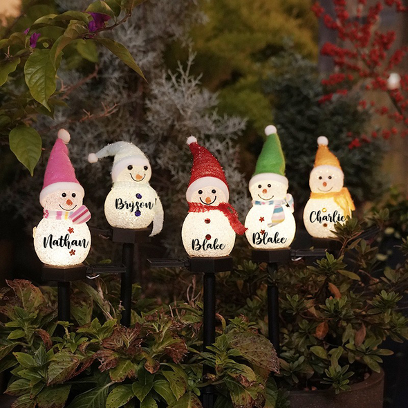 Christmas Snowman Solar Light