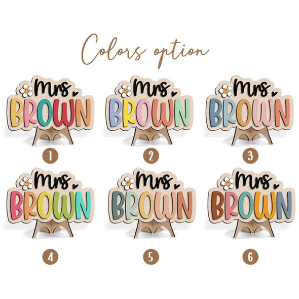 Personalized Teacher Name Sign, Teacher Appreciation Gifts, Custom Teacher Desk Sign